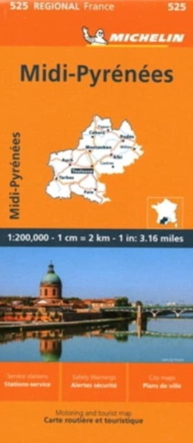 Michelin - Midi-Pyrenees - Regional Map 525 - New Sheet map