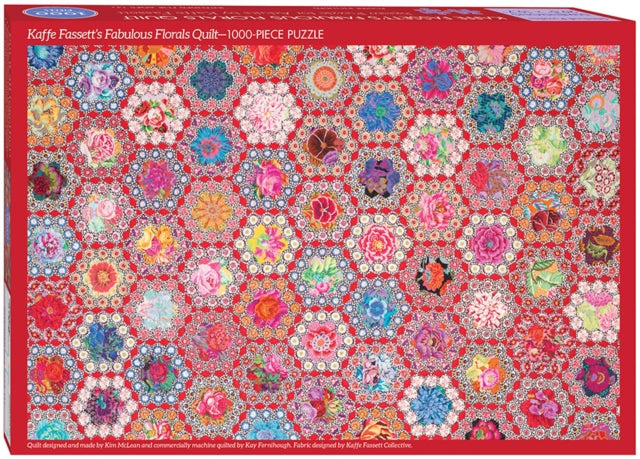 Kaffe Fassett - 's Fabulous Florals Quilt Jigsaw Puzzle : 1000 Pie