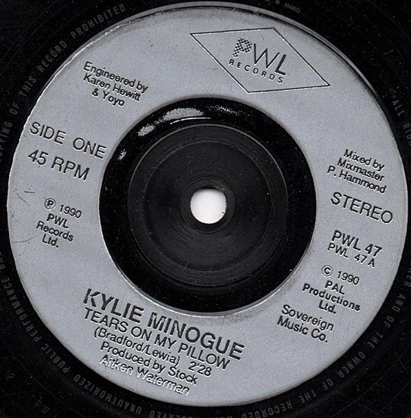 Kylie Minogue - Tears On My Pillow - Used Vinyl Record 7"
