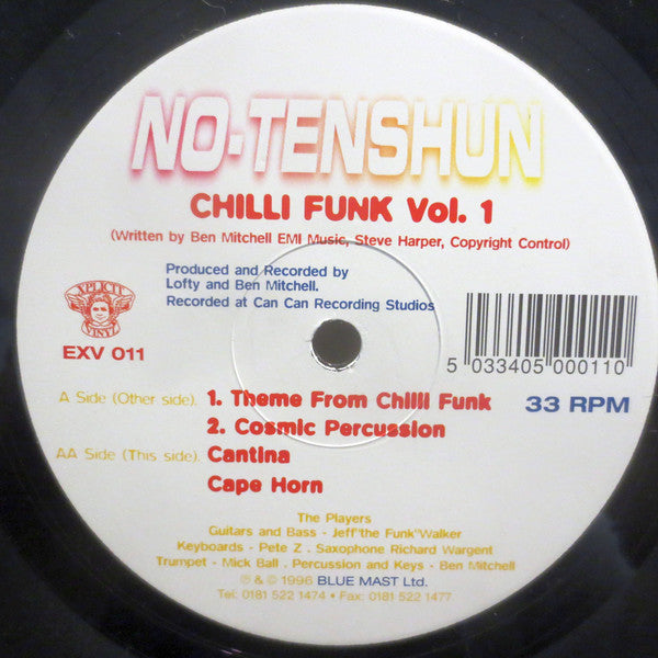No Tenshun - Chilli Funk Vol.1 - Used Vinyl Record 12"