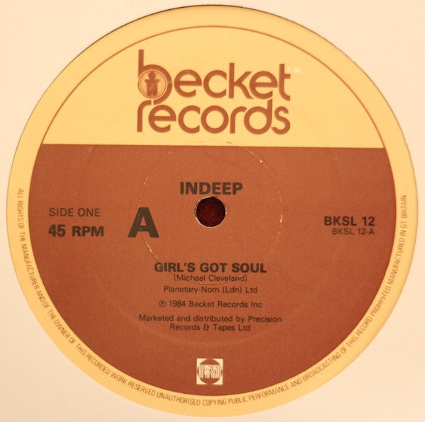 Indeep - Girl's Got Soul / The Night The Boy Learned How To Dance - U
