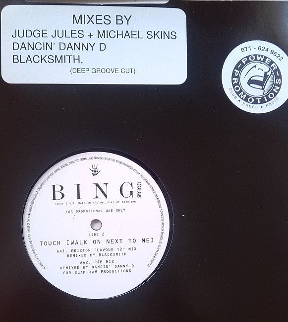 Bing Abrahams - Touch (Walk On Next To Me) - Used Vinyl Recor