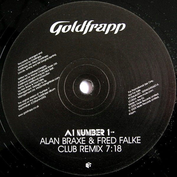 Goldfrapp - Number 1 - Used Vinyl Record 12"