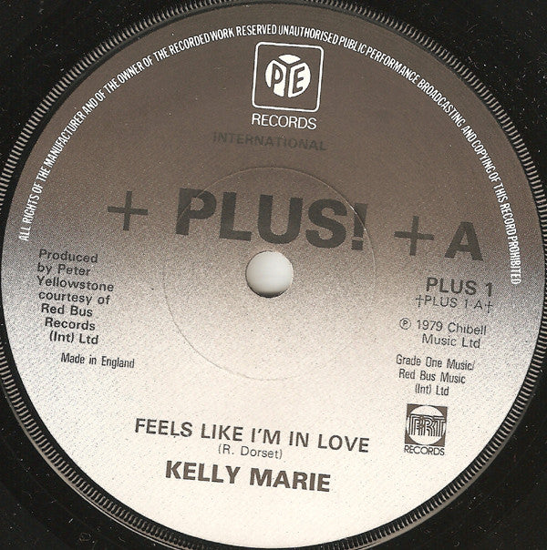 Kelly Marie - Feels Like I'm In Love - Used Vinyl Record 7"