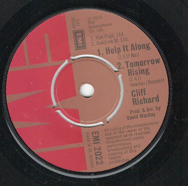 Cliff Richard - Help It Along / Tomorrow Rising - Used Vinyl Record