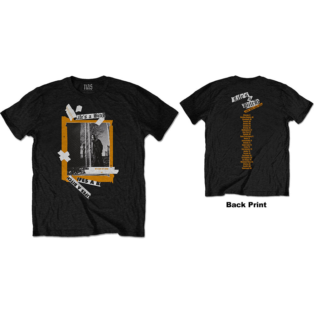 Nas - tshirt - Unisex - Short Sleeves - Life's a Bitch - XX-Large