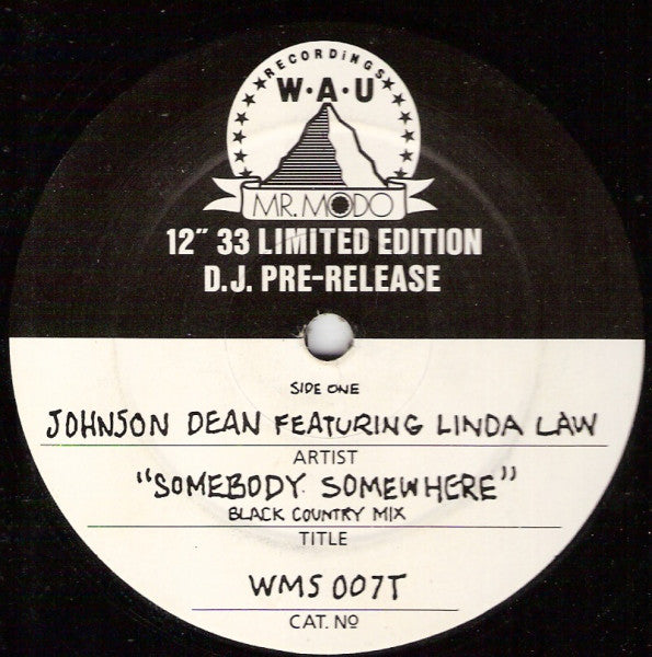 Johnson Dean - Somebody Somewhere - Used Vinyl Record 12"