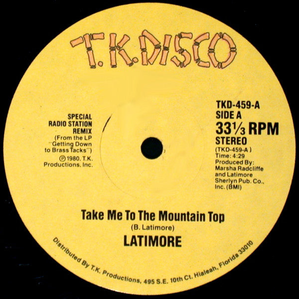 Latimore - Take Me To The Mountain Top - Used Vinyl Record 12"