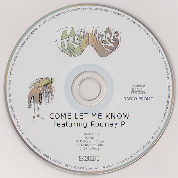 Freq Nasty - Come Let Me Know - Used CD