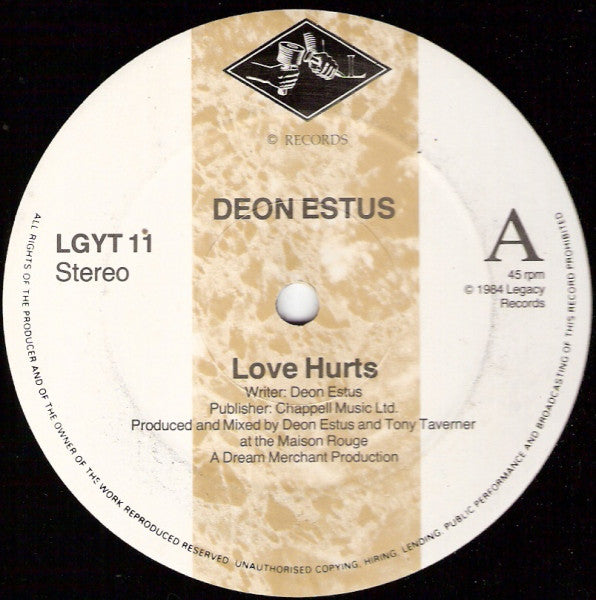 Deon Estus - Love Hurts - Used Vinyl Record 12"