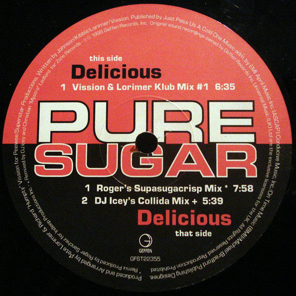 Pure Sugar - Delicious - Used Vinyl Record 12"
