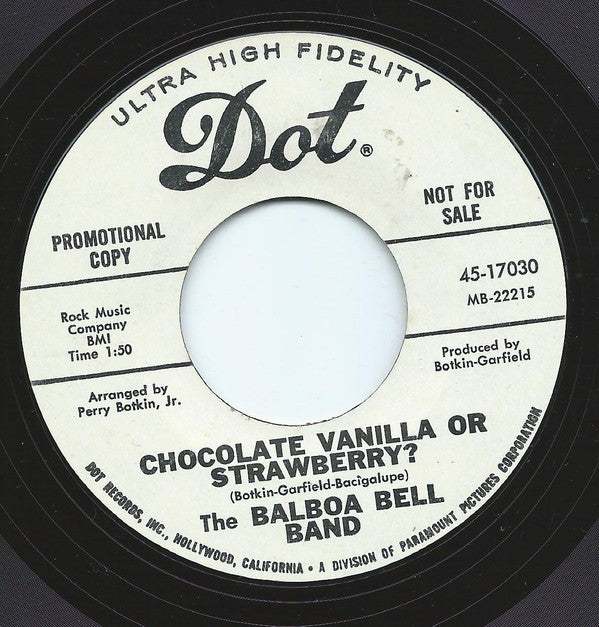 Balboa Bell Band - Chocolate vanilla or strawberry? / Sunshin