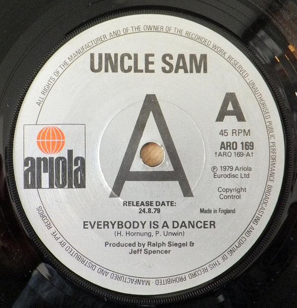 Uncle Sam - Everybody Is A Dancer - Used Vinyl Record 7"