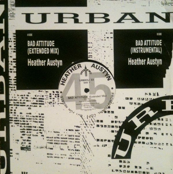 Heather Austyn - Bad Attitude - Used Vinyl Record 12"