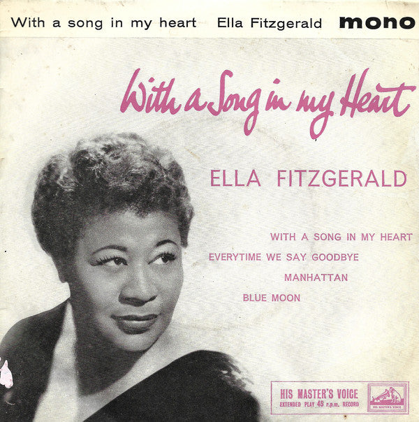 Ella Fitzgerald - With A Song In My Heart - Used Vinyl Record 7"