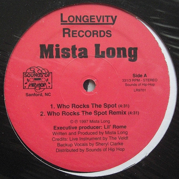 Mista Lawnge - Who Rocks The Spot - Used Vinyl Record 12"