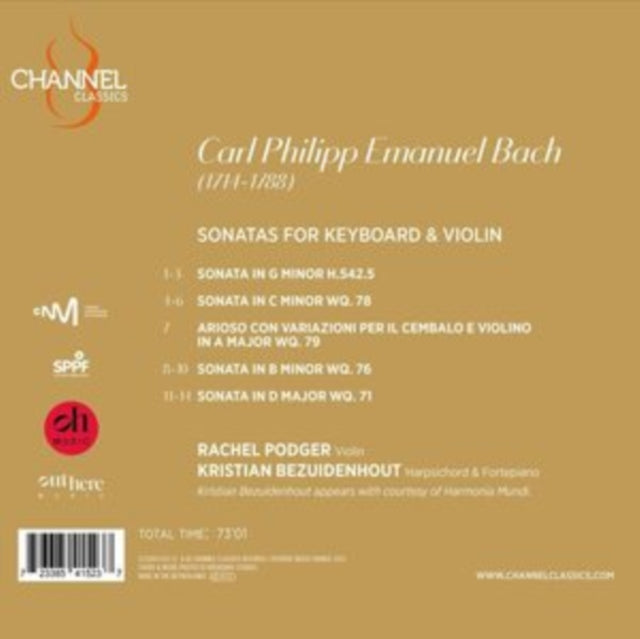 RACHEL PODGER; KRIST - C.P.E. BACH SONATAS FOR KEYBO - CD