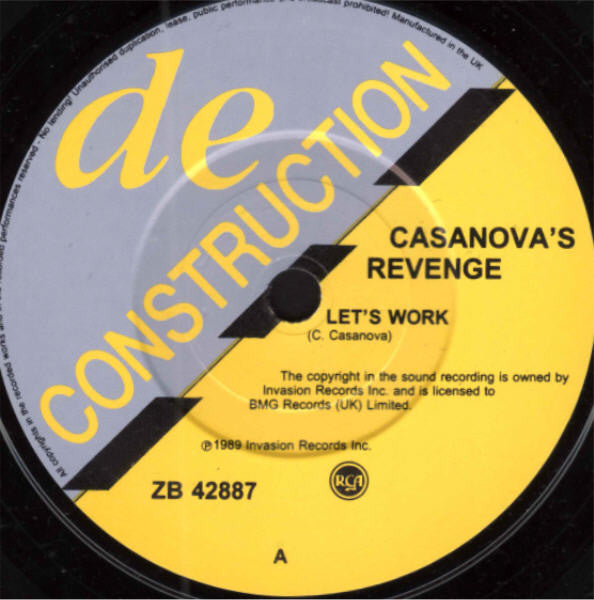 Casanova's Revenge - Let's Work - Used Vinyl Record 7"