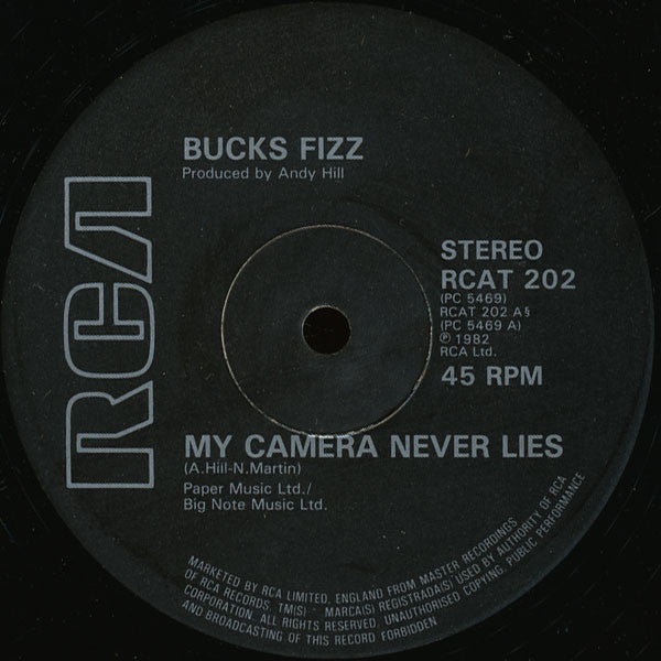Bucks Fizz - My Camera Never Lies - Used Vinyl Record 12"