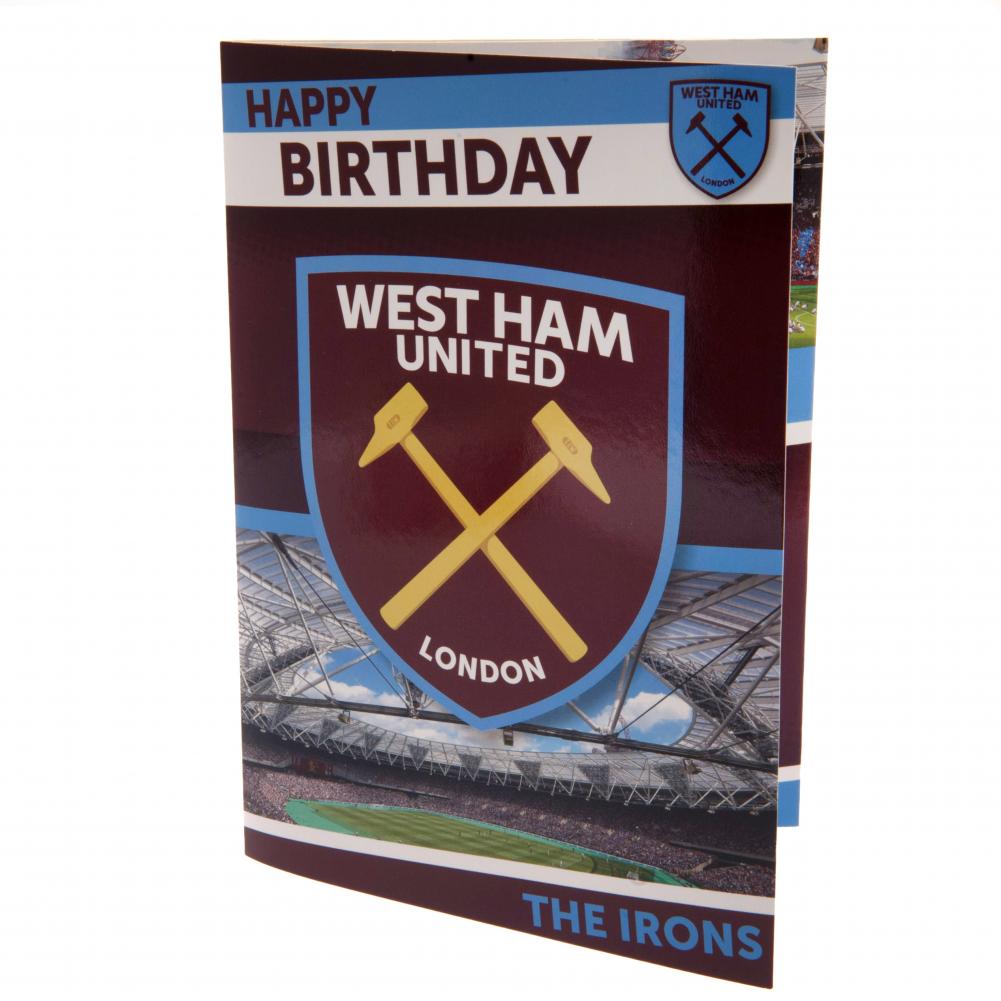 West Ham United FC - Musical Birthday Card - New Cards & Gift Wrap