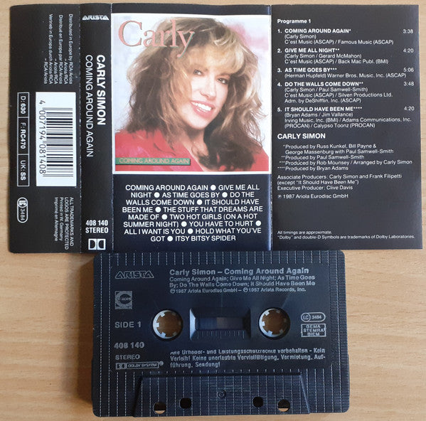 Carly Simon - Coming Around Again - Used Cassette
