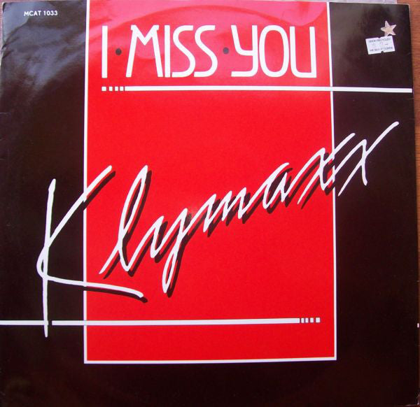 Klymaxx - I Miss You - Used Vinyl Record 12"