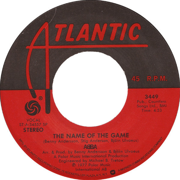 ABBA - Name Of The Game - Used Vinyl Record 7"