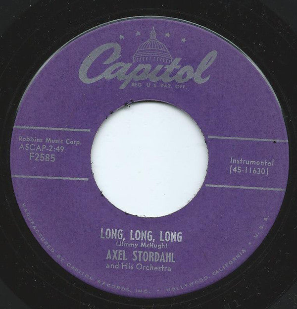 Axel Stordahl Orches - Long, Long, Long - Used Vinyl Record 7"