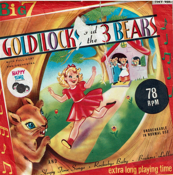 Unknown Artist - Goldilocks And The 3 Bears - Used Vinyl Record 7"