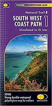 South West Coast Path 1 XT40 : Minehead to St Ives - New Sheet map