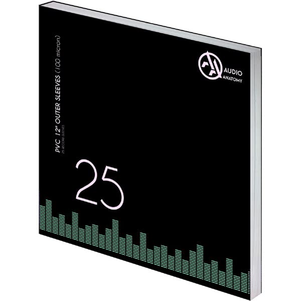 AUDIO ANATOMY - 25X 12Inch Pvc With Flap Outer Sleeves (100 Micron) -