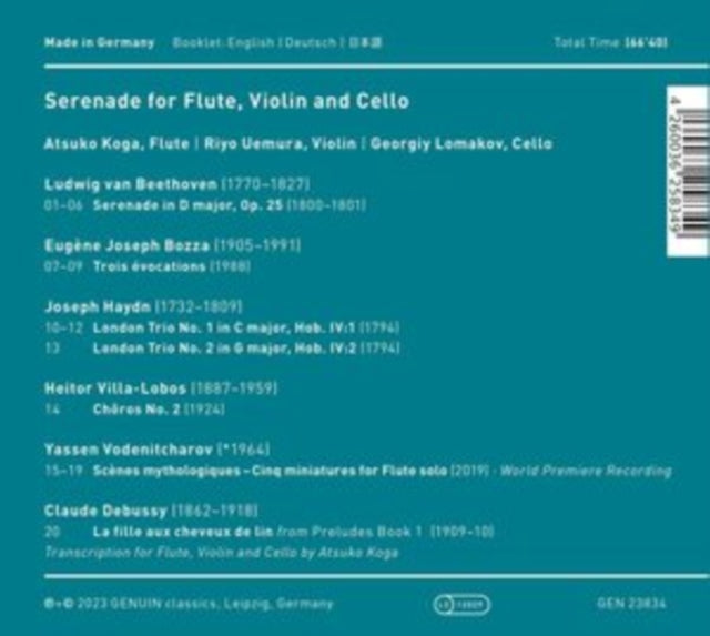 ATSUKO KOGA; RIYO UE - SERENADE FOR FLUTE VIOLIN AND - CD