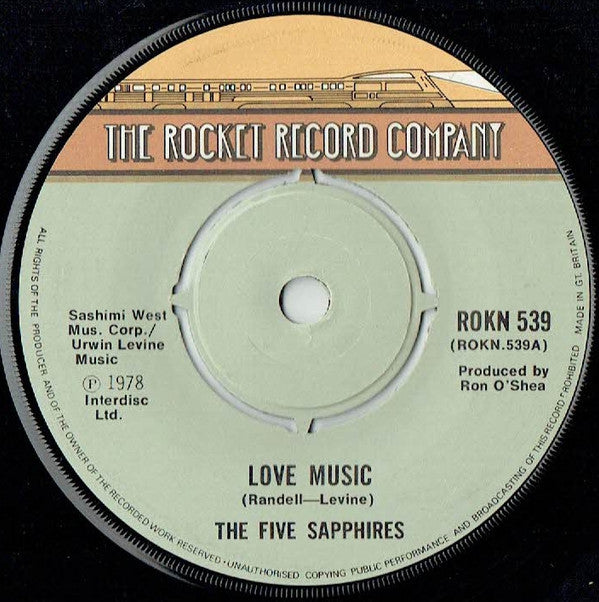 Five Sapphires - Love Music - Used Vinyl Record 7"