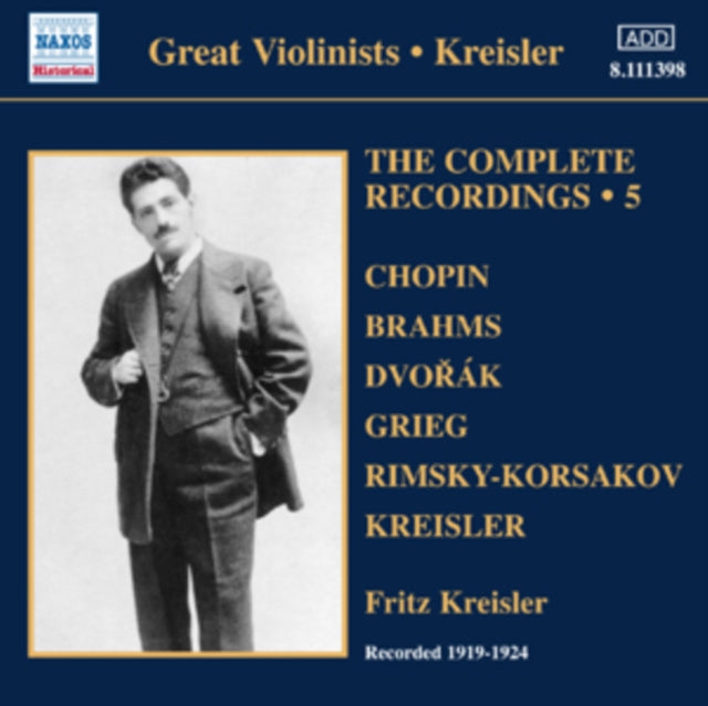 FRITZ KREISLER - KREISLER COMPLETE RECS V. 5 - CD
