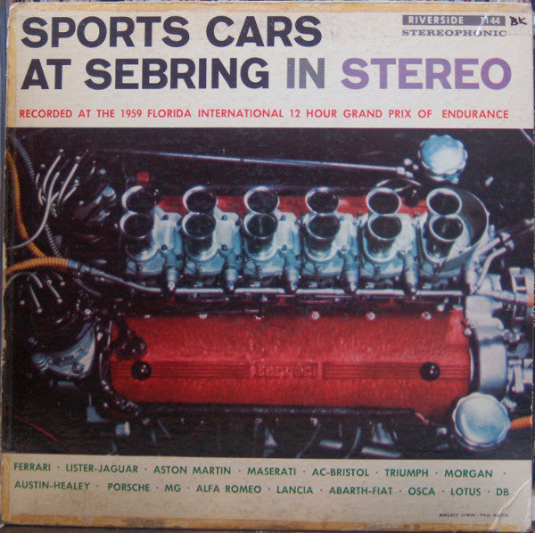 No Artist - Sports Cars At Sebring In Stereo - Used Vinyl Record