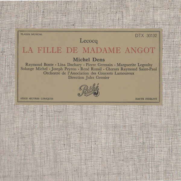 Charles Lecocq - La Fille De Madame Angot - Used Vinyl Record