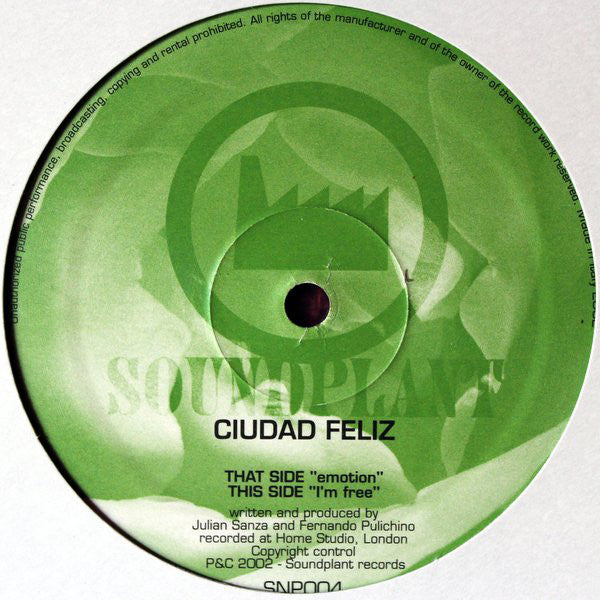 Ciudad Feliz - Emotion - Used Vinyl Record 12"