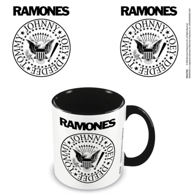 RAMONES - (Logo) Black Coloured-Inner Mug - Mug