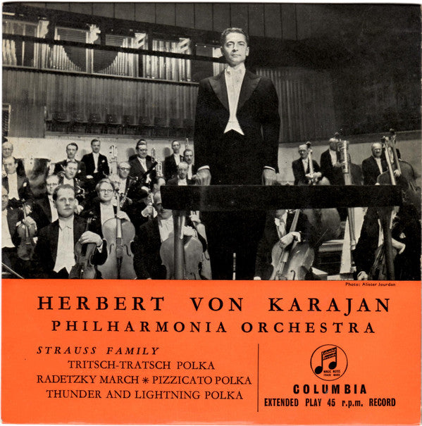 Herbert von Karajan - Strauss Family - Used Vinyl Record 7"