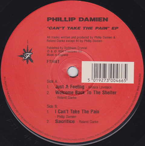 Phillip Damien - Can't Take The Pain EP - Used Vinyl Record 12"