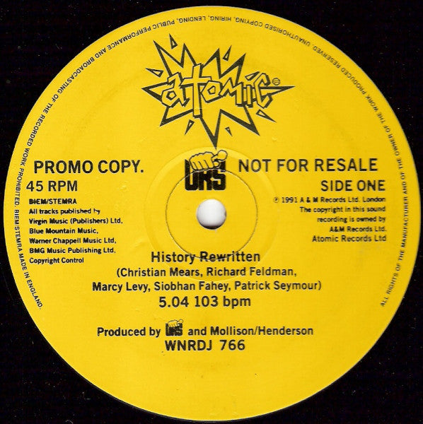 URS - History Rewritten - Used Vinyl Record 12"