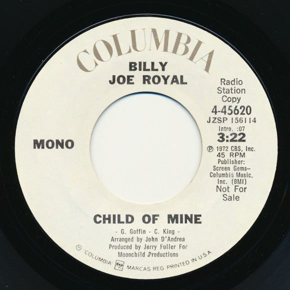 Billy Joe Royal - Child Of Mine / Child Of Mine - Used Vinyl