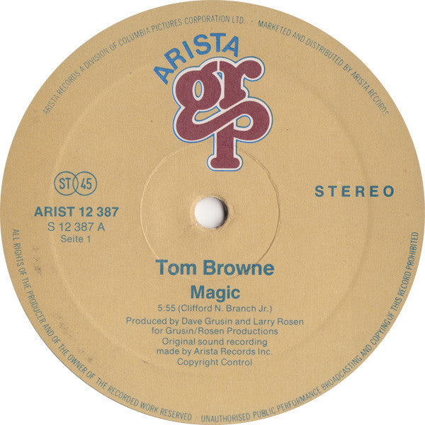 Tom Browne - Magic - Used Vinyl Record 12"