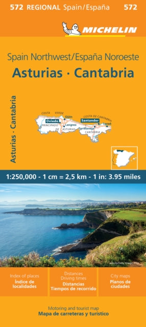 Michelin - Asturias Cantabria - Regional Map 572 : Map - New Sheet ma