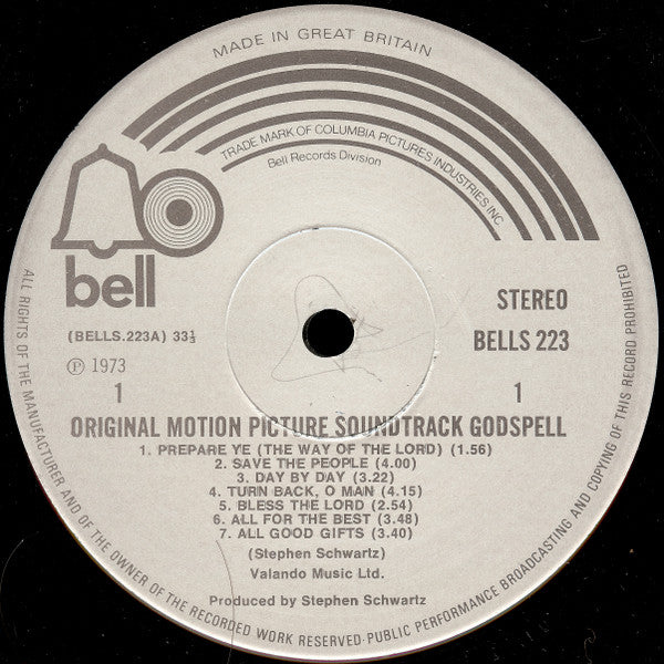 Various - Original Motion Picture Soundtrack - Godspell - Used Vinyl