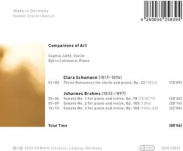 SOPHIA JAFFE; BJORN - COMPANIONS OF ART - CD