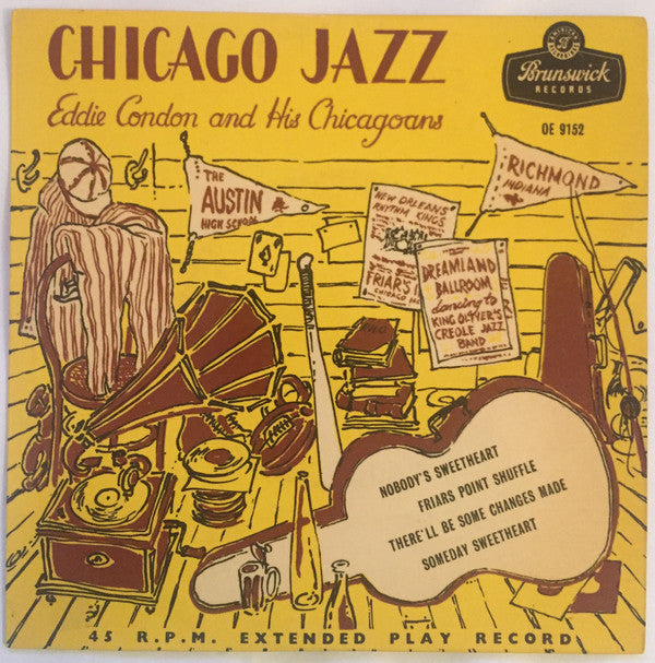 Eddie Condon And His - Chicago Jazz - Used Vinyl Record 7"