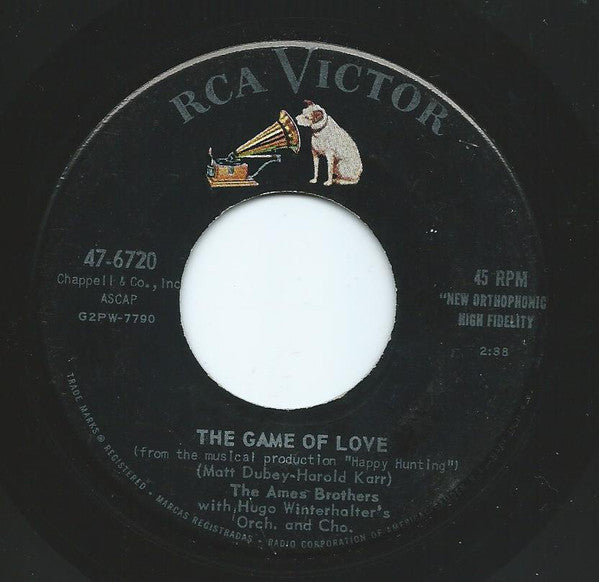 Ames Brothers - Game Of Love - Used Vinyl Record 7"