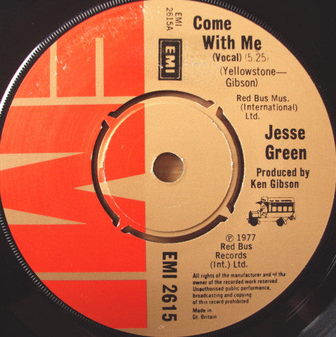 Jesse Green - Come With Me - Used Vinyl Record 7"