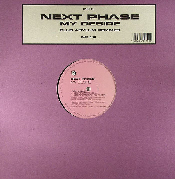 Next Phase - My Desire (Club Asylum Mixes) - Used Vinyl Record 12"